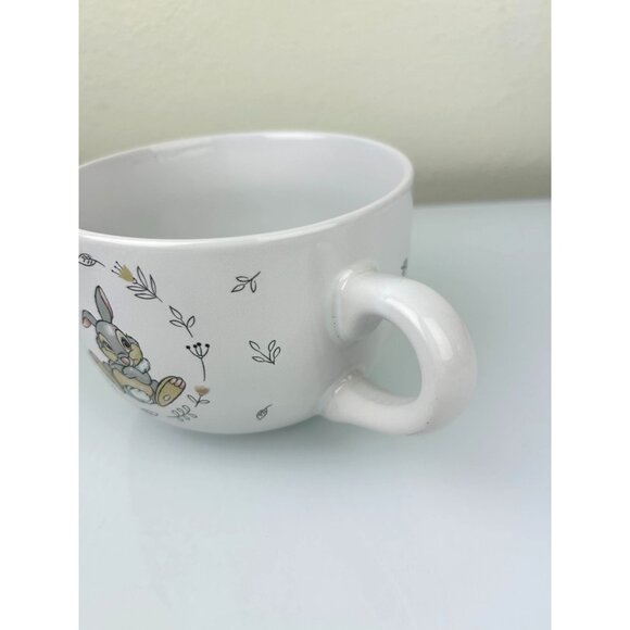 ZRIKE Disney Thumper Bambi Large Cappuccino Soup Coffee Mug Cute Spring Bunny - Picture 3 of 13